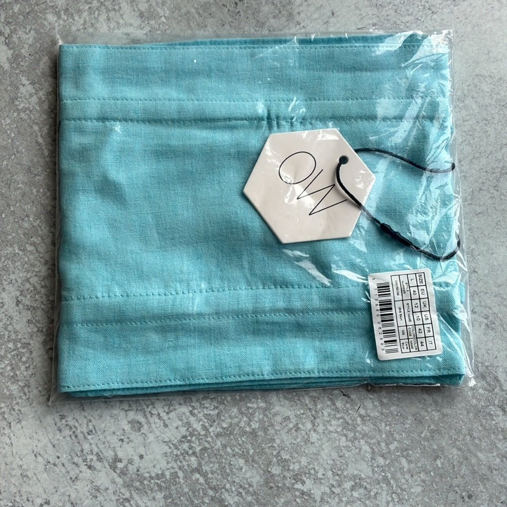 OW Collection Iris Tube Top Coral Blue Large Tie Back Large - Picture 4 of 7